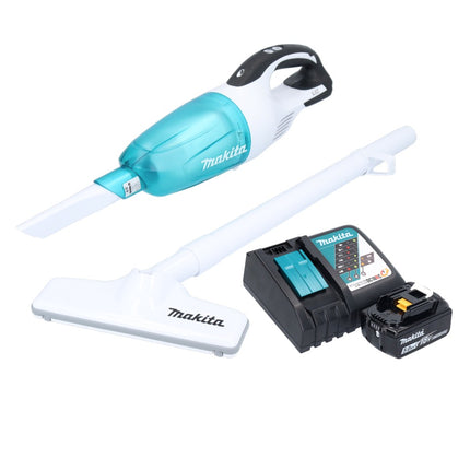 Makita DCL 181 FRT1WX cordless hoover 18 V 53 mbar 0.65 L + 1x rechargeable battery 5.0 Ah + charger