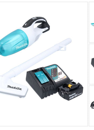 Makita DCL 181 FRTWX aspirateur sans fil 18 V 53 mbar 0,65 L + 2x batterie rechargeable 5,0 Ah + chargeur