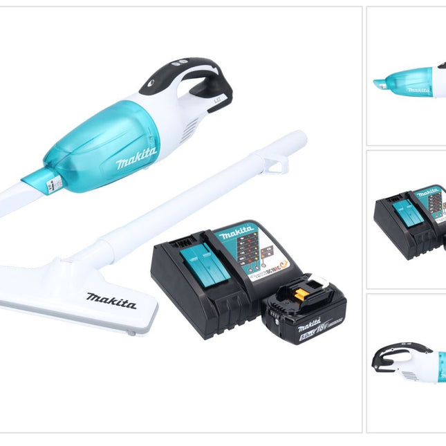 Makita DCL 181 FRTWX cordless hoover 18 V 53 mbar 0.65 L + 2x rechargeable battery 5.0 Ah + charger
