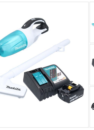 Makita DCL 181 FRG1WX aspirador inalámbrico 18 V 53 mbar 0,65 L + 1x batería 6,0 Ah + cargador