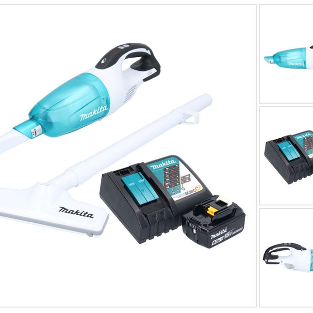 Makita DCL 181 FRG1WX Cordless hoover 18 V 53 mbar 0.65 L + 1x rechargeable battery 6.0 Ah + charger
