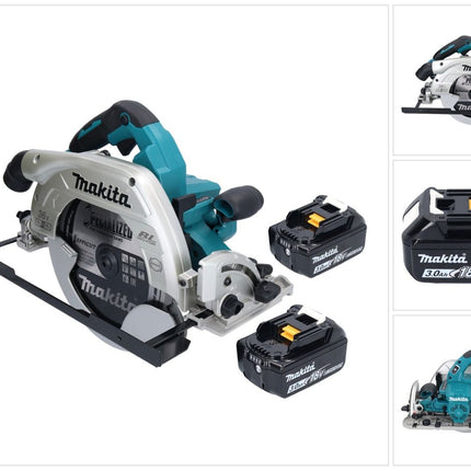 Makita DHS 900 F2U scie circulaire portative sans fil 36 V ( 2x 18 V ) 235 mm sans balais + 2x batterie 3,0 Ah + adaptateur Bluetooth - sans kit de chargement
