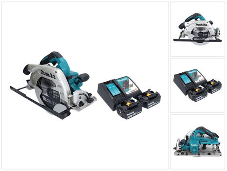 Makita DHS 900 RF2U Akumulatorowa pilarka tarczowa 36 V ( 2x 18 V ) 235 mm bezszczotkowa + 2x akumulator 3,0 Ah + ładowarka + adapter Bluetooth