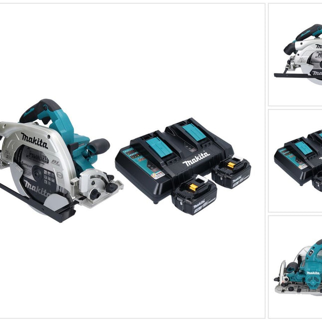 Sierra circular a batería Makita DHS 900 PF2U 36 V (2x 18 V) 235 mm sin escobillas + 2x batería 3,0 Ah + cargador doble + adaptador Bluetooth