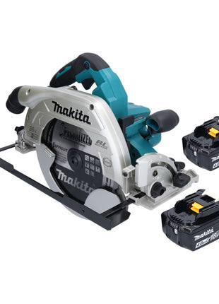 Makita DHS 900 M2U scie circulaire portative sans fil 36 V ( 2x 18 V ) 235 mm Brushless + 2x batterie 4,0 Ah + adaptateur Bluetooth - sans kit de chargement