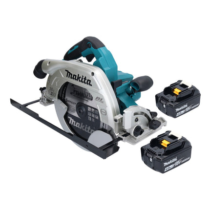 Sierra circular a batería Makita DHS 900 M2U 36 V (2x 18 V) 235 mm sin escobillas + 2x batería 4,0 Ah + adaptador Bluetooth - sin cargador