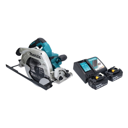 Makita DHS 900 RG2U Akumulatorowa pilarka tarczowa 36 V ( 2x 18 V ) 235 mm bezszczotkowa + 2x akumulator 6,0 Ah + ładowarka + adapter Bluetooth