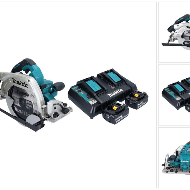 Sierra circular a batería Makita DHS 900 PG2U 36 V (2x 18 V) 235 mm sin escobillas + 2x batería 6,0 Ah + cargador doble + adaptador Bluetooth