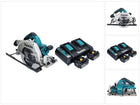 Sierra circular a batería Makita DHS 900 PG2U 36 V (2x 18 V) 235 mm sin escobillas + 2x batería 6,0 Ah + cargador doble + adaptador Bluetooth