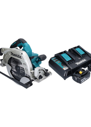 Sierra circular a batería Makita DHS 900 PG2U 36 V (2x 18 V) 235 mm sin escobillas + 2x batería 6,0 Ah + cargador doble + adaptador Bluetooth