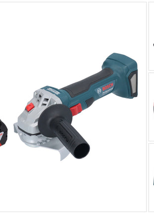 Bosch GWS 18V-7 Professional Meuleuse angulaire sans fil 18 V 125 mm Brushless + 1x batterie 5,0 Ah - sans chargeur