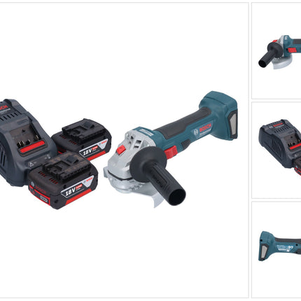 Bosch GWS 18V-7 Professional cordless angle grinder 18 V 125 mm brushless + 2x rechargeable battery 5.0 Ah + charger