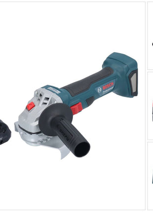 Bosch GWS 18V-7 Professional amoladora angular a batería 18 V 125 mm sin escobillas + 1x batería ProCORE 4,0 Ah - sin cargador