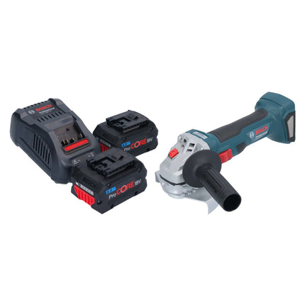 Bosch GWS 18V-7 Amoladora angular profesional sin cable 18 V 125 mm sin escobillas + 2x batería ProCORE 8,0 Ah + cargador