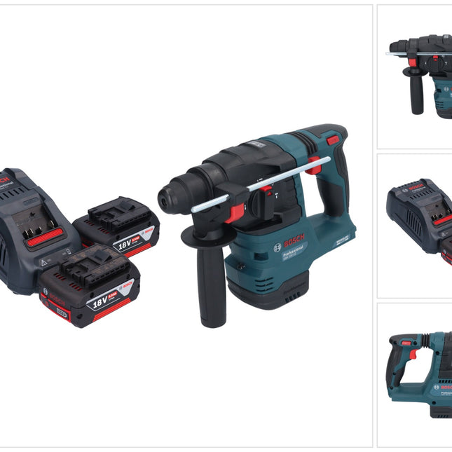 Bosch GBH 18V-22 Professional Marteau perforateur sans fil 18 V 1,9 J SDS Plus Brushless + 2x batterie 5,0 Ah + chargeur