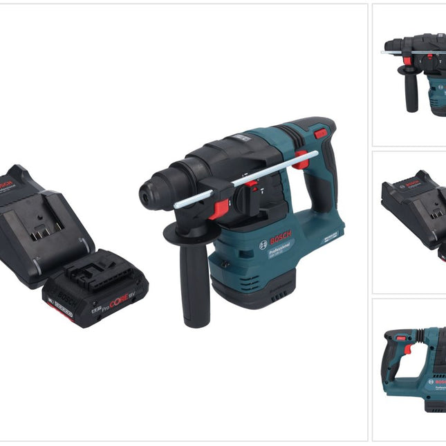 Bosch GBH 18V-22 Martello rotativo professionale a batteria 18 V 1,9 J SDS Plus Brushless 1x batteria ricaricabile ProCORE 4,0 Ah + caricabatterie