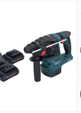 Bosch GBH 18V-22 Professional Marteau perforateur sans fil 18 V 1,9 J SDS Plus Brushless + 2x Batterie ProCORE 4,0 Ah + chargeur