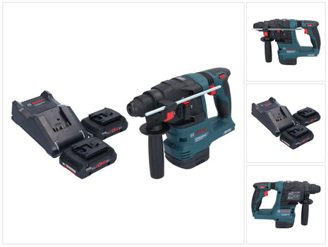 Bosch GBH 18V-22 Professional Akku Bohrhammer 18 V 1,9 J SDS Plus Brushless + 2x ProCORE Akku 4,0 Ah + Ladegerät