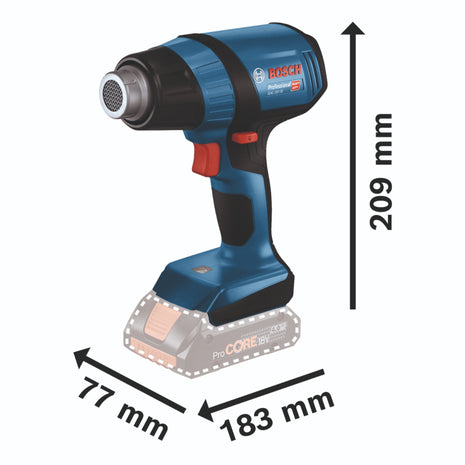 Bosch GHG 18V-50 Professional akumulatorowa dmuchawa gorącego powietrza 18 V 300° C / 500° C ( 06012A6500 ) Solo - bez akumulatora, bez ładowarki