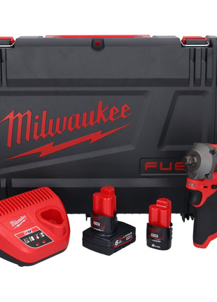 Clé à chocs sans fil Milwaukee M12 FIWF12-622X 12 V 339 Nm 1/2" brushless (4933464617) + 1x batterie 2,0 Ah + 1x batterie 6,0 Ah + chargeur + boîtier HD