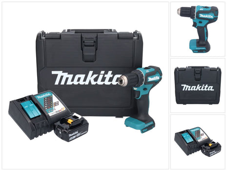 Makita DDF 485 RT Perceuse-visseuse sans fil 18 V 50 Nm Brushless 1x batterie 5,0 Ah + chargeur + Coffret