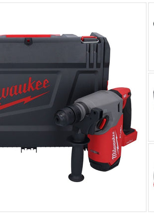 Milwaukee M18 ONEFHX-0X Marteau combiné sans fil 18 V 2,5 J SDS-Plus Brushless + HD-Box ( 4933478503 ) - sans batterie, sans chargeur