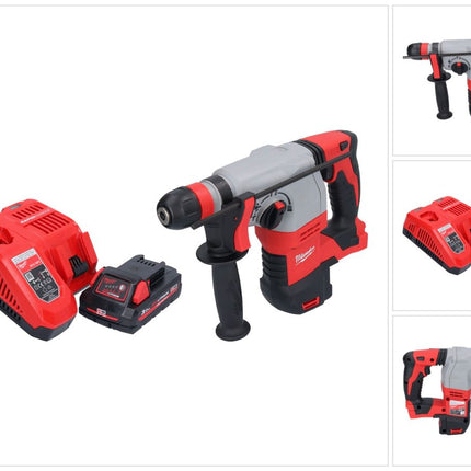 Marteau combiné à batterie Milwaukee M18 HD18HX-301 18 V 2,4 J + 1x batterie 3,0 Ah + chargeur