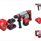 Milwaukee M18 HD18HX-302 akumulatorowy młot udarowo-obrotowy 18 V 2,4 J + 2x akumulator 3,0 Ah + ładowarka