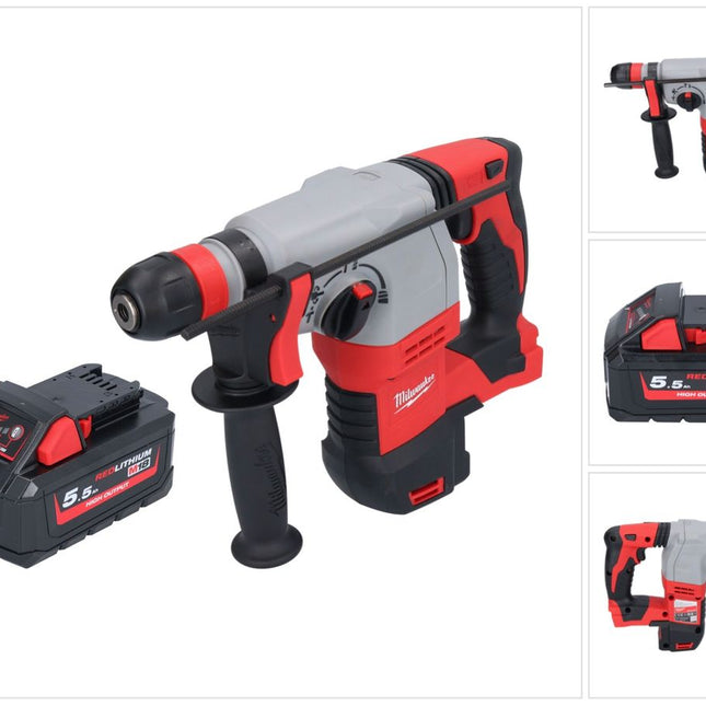 Martillo combinado a batería Milwaukee M18 HD18HX-551 18 V 2,4 J + 1x batería 5,5 Ah - sin cargador