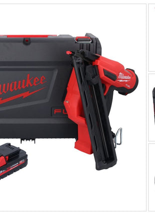 Clavadora a batería Milwaukee M18 FN15GA-301X 18 V sin escobillas 32 - 64 mm + 1x batería 3,0 Ah + caja HD - sin cargador