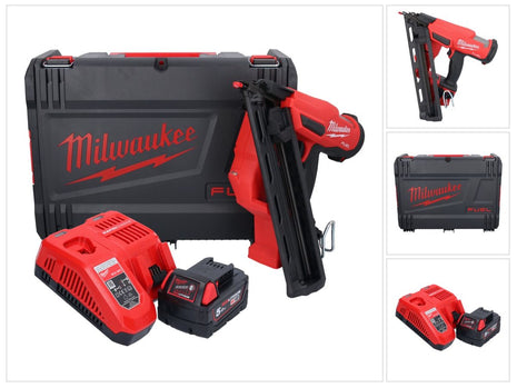 Clavadora a batería Milwaukee M18 FN15GA-501X 18 V sin escobillas 32 - 64 mm + 1x batería 5,0 Ah + cargador + caja HD