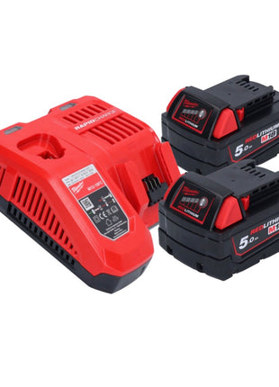 Milwaukee M18 FN15GA-502X Akku Nagler 18 V Brushless 32 - 64 mm + 2x Akku 5,0 Ah + Ladegerät + HD Box