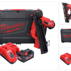 Clavadora a batería Milwaukee M18 FN15GA-551X 18 V sin escobillas 32 - 64 mm + 1x batería 5,5 Ah + cargador + caja HD