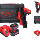 Clavadora a batería Milwaukee M18 FN15GA-552X 18 V sin escobillas 32 - 64 mm + 2x baterías 5,5 Ah + cargador + caja HD