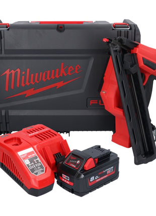 Clavadora a batería Milwaukee M18 FN15GA-801X 18 V sin escobillas 32 - 64 mm + 1x batería 8,0 Ah + cargador + caja HD