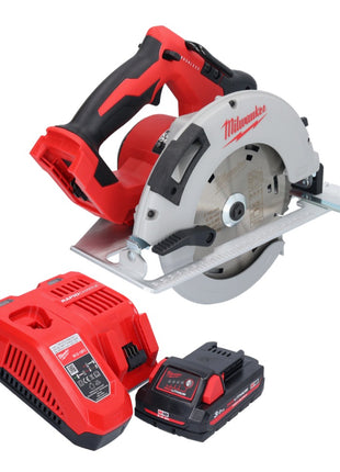 Sierra circular de mano a batería Milwaukee M18 BLCS66-301 18 V 190 mm sin escobillas + 1x batería 3,0 Ah + cargador