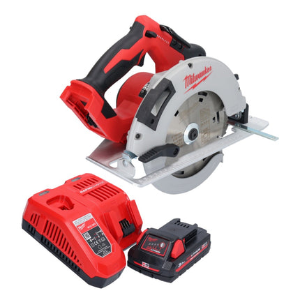 Sierra circular de mano a batería Milwaukee M18 BLCS66-301 18 V 190 mm sin escobillas + 1x batería 3,0 Ah + cargador