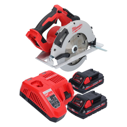 Sierra circular a batería Milwaukee M18 BLCS66-302 18 V 190 mm sin escobillas + 2x baterías 3,0 Ah + cargador