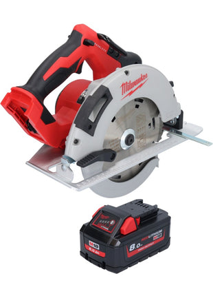 Sierra circular a batería Milwaukee M18 BLCS66-801 18 V 190 mm sin escobillas + 1x batería 8,0 Ah - sin cargador