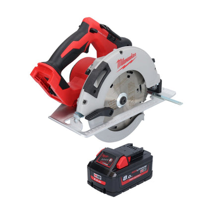 Sierra circular a batería Milwaukee M18 BLCS66-801 18 V 190 mm sin escobillas + 1x batería 8,0 Ah - sin cargador