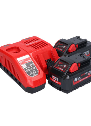 Sierra circular de mano a batería Milwaukee M18 BLCS66-802 18 V 190 mm sin escobillas + 2x baterías 8,0 Ah + cargador