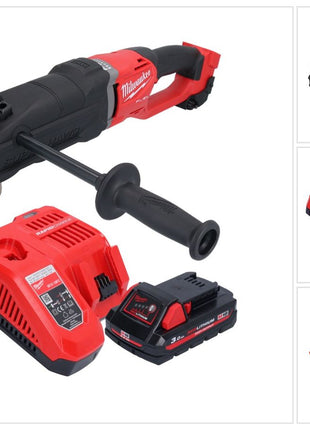 Milwaukee M18 FRAD2-301 Akku Winkelbohrmaschine 18 V 122 Nm Brushless + 1x Akku 3,0 Ah + Ladegerät