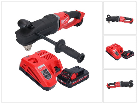 Taladro angular a batería Milwaukee M18 FRAD2-301 18 V 122 Nm sin escobillas + 1x batería 3,0 Ah + cargador