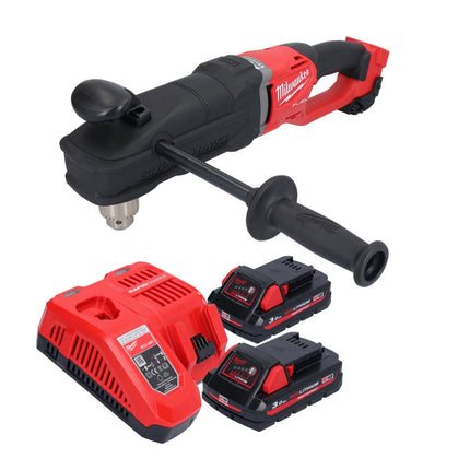 Milwaukee M18 FRAD2-302 Taladro angular sin cable 18 V 122 Nm sin escobillas + 2x batería recargable 3.0 Ah + cargador