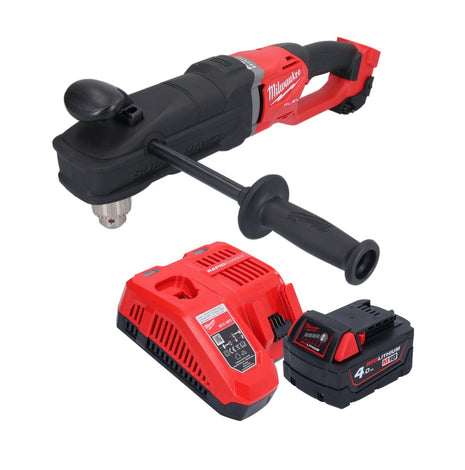 Milwaukee M18 FRAD2-401 Akumulatorowa wiertarko-wkrętarka kątowa 18 V 122 Nm bezszczotkowa + 1x akumulator 4,0 Ah + ładowarka