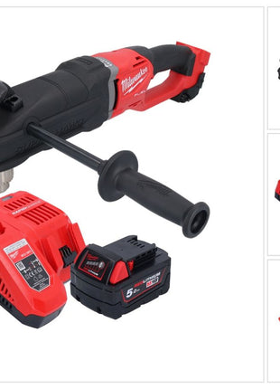 Milwaukee M18 FRAD2-501 Akku Winkelbohrmaschine 18 V 122 Nm Brushless + 1x Akku 5,0 Ah + Ladegerät