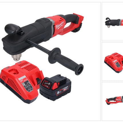 Milwaukee M18 FRAD2-501 taladro angular sin cable 18 V 122 Nm sin escobillas + 1x batería recargable 5.0 Ah + cargador