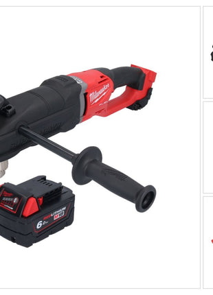 Taladro angular a batería Milwaukee M18 FRAD2-601 18 V 122 Nm sin escobillas + 1x batería 6,0 Ah - sin cargador