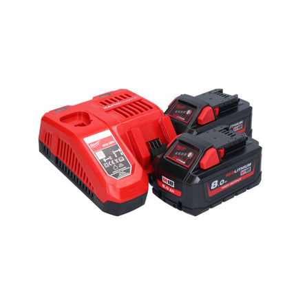 Milwaukee M18 FRAD2-802 Taladro angular sin cable 18 V 122 Nm sin escobillas + 2x batería 8.0 Ah + cargador