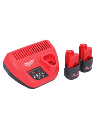 Milwaukee M12 BDC6-252C akumulatorowy udrażniacz do rur 12 V + 2x akumulator 2,5 Ah + ładowarka + spirala + wiadro